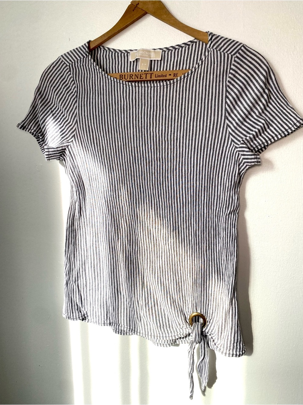 Michael by Michael Kors Cotton Blend Striped Shirt